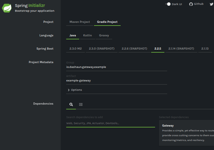 spring cloud gateway gradle